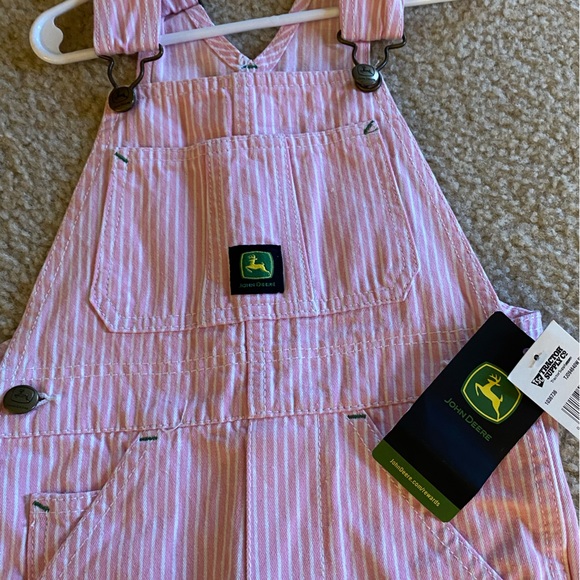 Pink Striped Overalls John Deere - Picture 5 of 9
